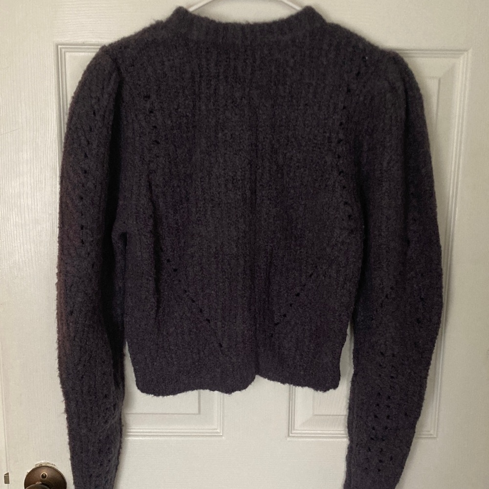 Ulla Johnson Dark Gray/Purple Crew Neck Alpaca Sweater Size M - Picture 4 of 4
